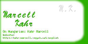 marcell kahr business card